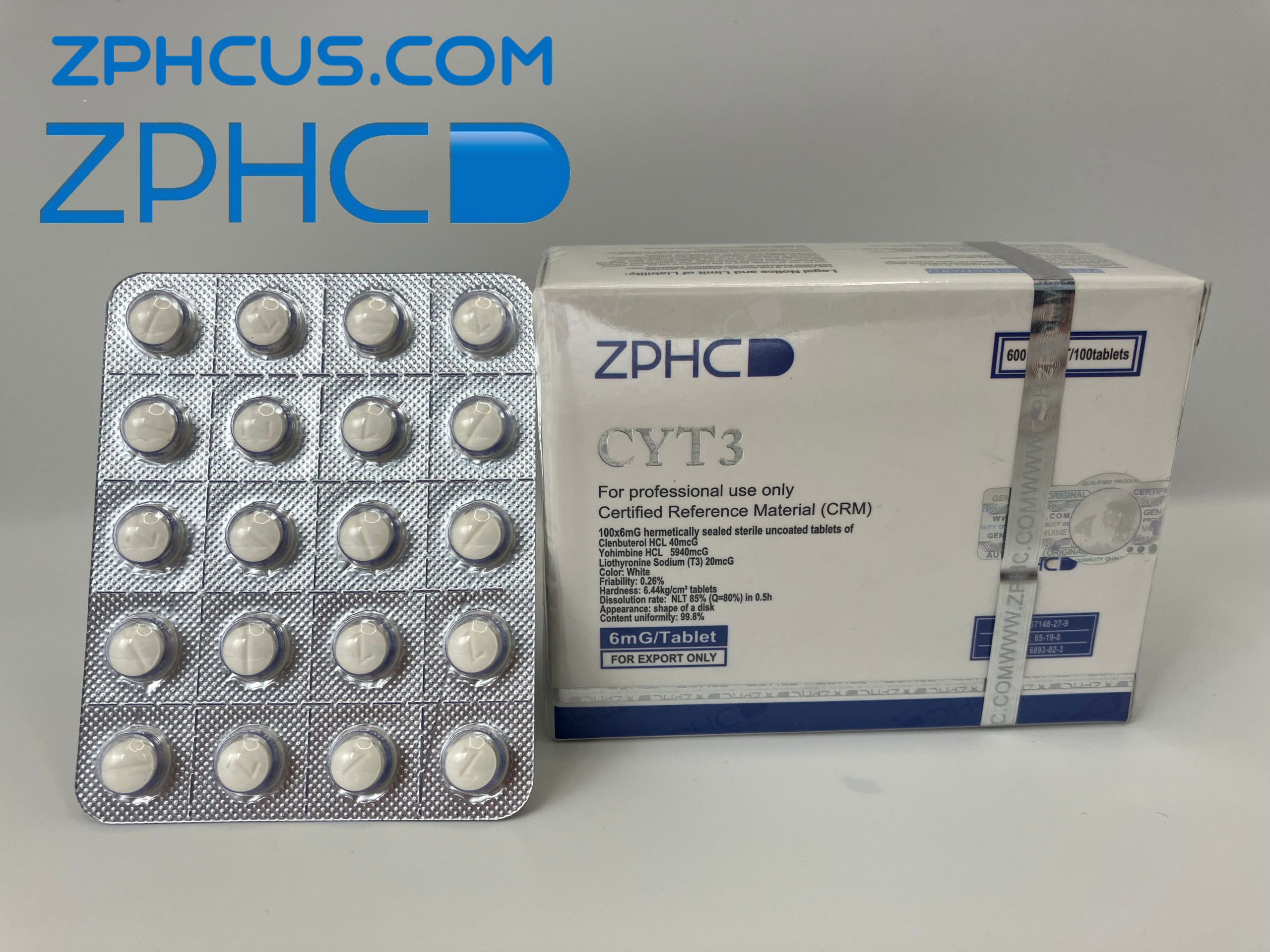 CYT3 (Clenbuterol, Yohimbine, Liothyronine Sodium) 6 mg ZPHC